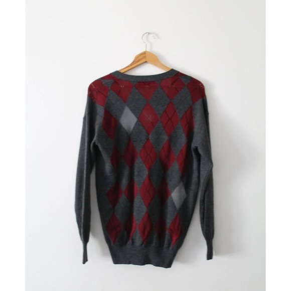 Alexander Wang Argyle Cardigan With Sheer Diamonds Balsamic Size XS - Picture 4 of 9